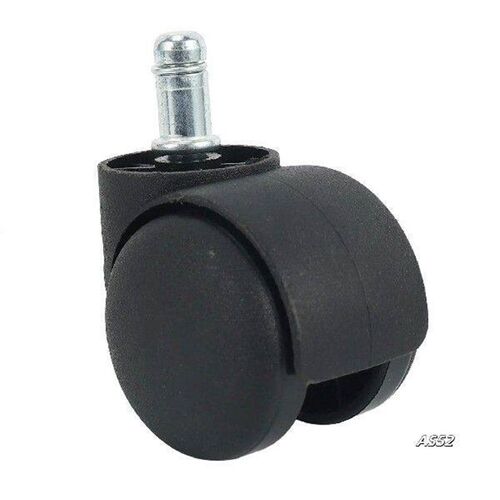 50Mm Office Chair Roller Castor Wheels - Set Of 10 - Black