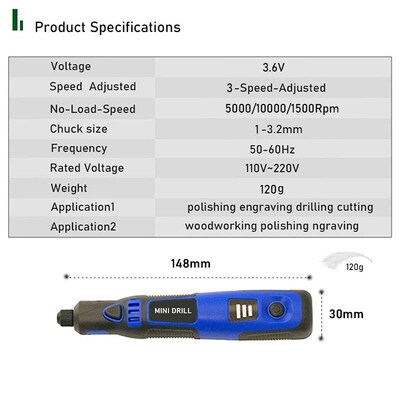Cordless Mini Drill Engraving-Pen Dremel-Tools Accessoraies-