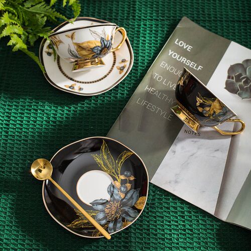 High-looking European ffee Cup And Saucer Set Ceramic Househ