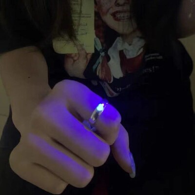 Couples Rings Luminous Love Heart Adjustable Finger Ring Glo