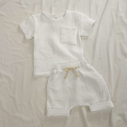 Organic Cotton Baby Clothes Set Summer Casual ops Shorts For