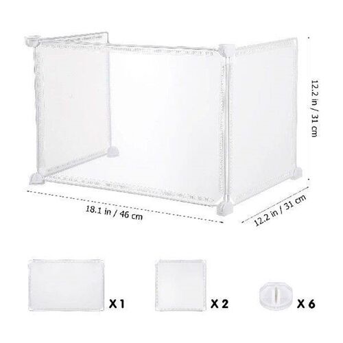 3 Pcs Transparent Partition Screen Divider Board Sneeze