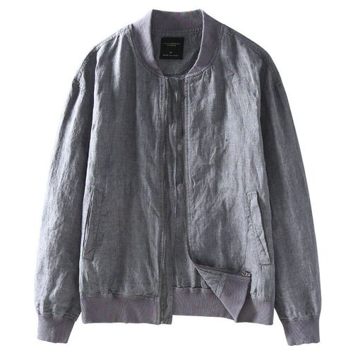 G090 Artistic Youth Mens Loose Casual Linen Long-sleeved Ja
