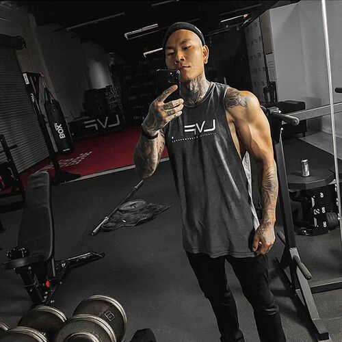 Mens Summer Gym Dry Quickly Tank Top Man Bodybuilding Cloth