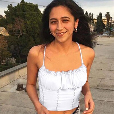 Sexy 2023 Summer Women Ruffles Tank Top Fashion Ladies Sleev