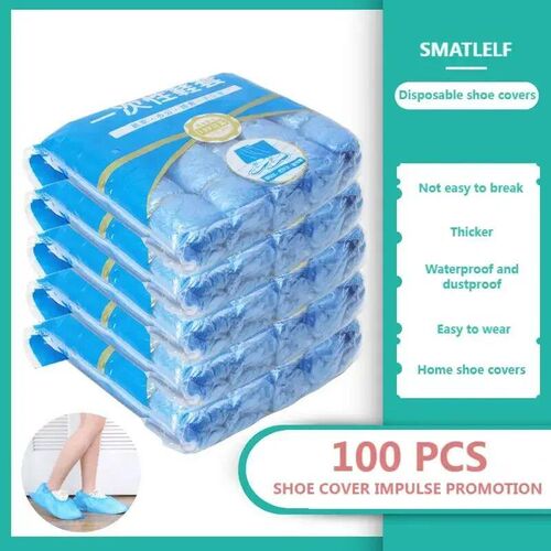 1Pack/100 Pc Portable Waterproof Boot ver Platic Non-lip Wea