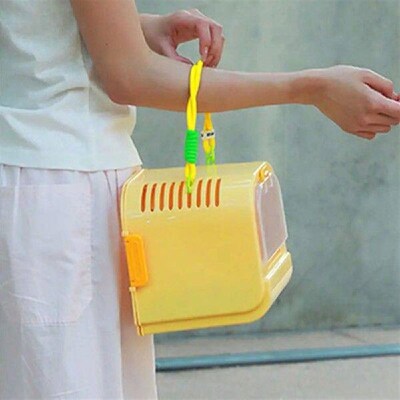Portable Hamster Carrier Cage Transparent Detachable Pet