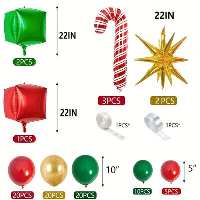 85PCS/SET Christmas themed party decoration balloon arch set