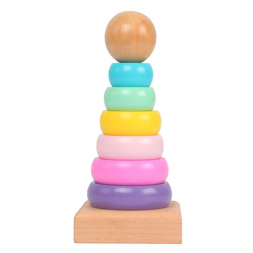 New.Rainbow Stacking Ring Tower Stacking Folding Cup Stapelr