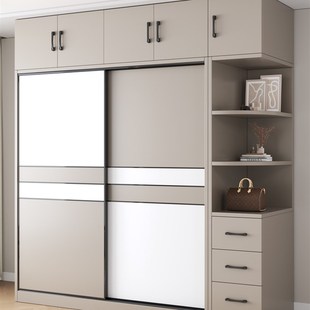 【香港包郵】杉木生态板衣柜家用卧室全实木柜子2023爆款推拉移门