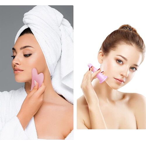 4Pcs Facial Cupping Chinese Silicone Massage Cup Vacuum Suct