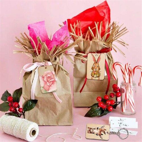 120pcs Unfinished Nature Wood Slice Gift Tags Blank Wooden