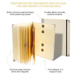 Document Binder with Pockets Safe In Case I Go Missing