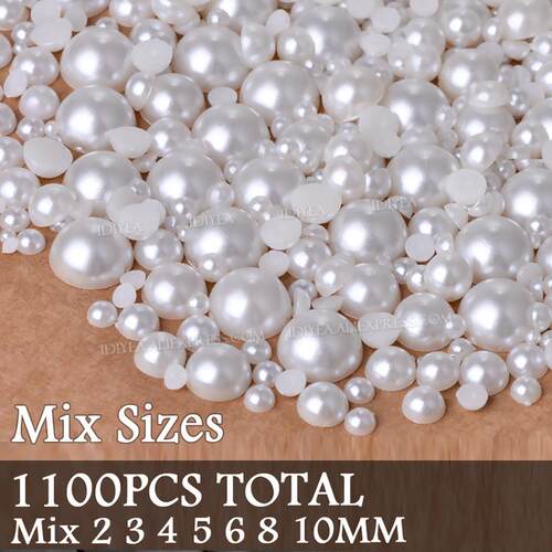 White Ivory Beige 2/3/4/6/8/10mm-25mm all sizes Imitation Pe