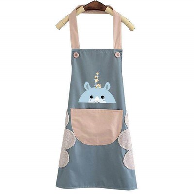 Waterproof Kitchen Apron Hand Wipe Sleeveless Apron Cartoon