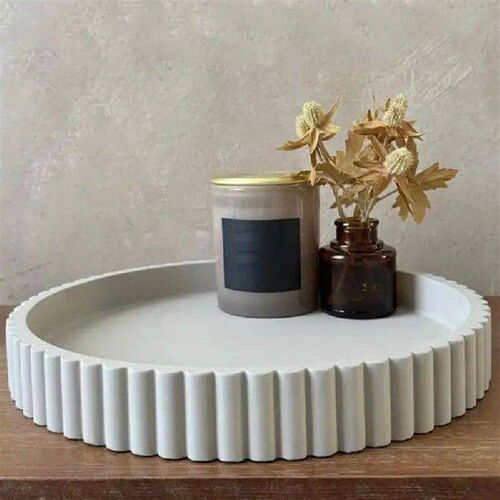 Round coffee table decorative tray cosmetic storage tray