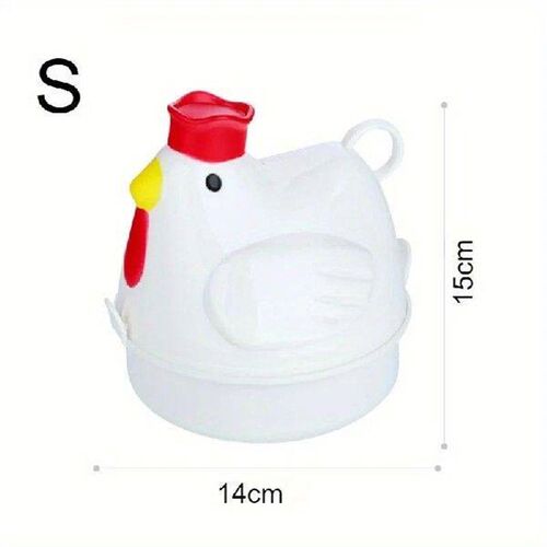 NEW Lovely Chicken Shaped Egg Boiler Steamer 4 Eggs 1Egg