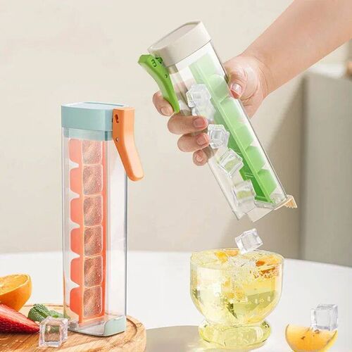 Press Type Ice Cube Tray Plastics Ice Cube Maker Easy to Dem