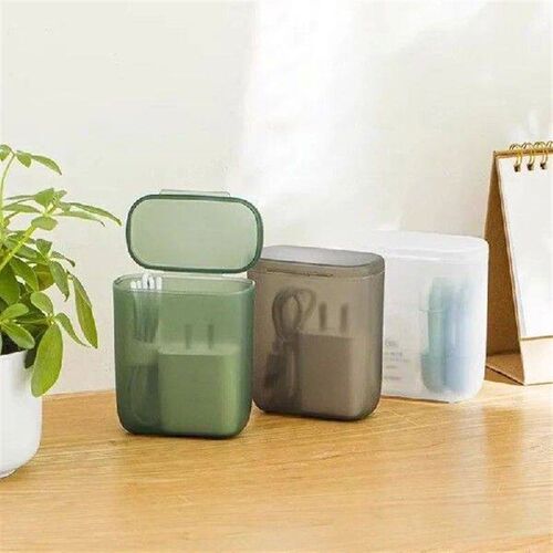 Portable Data Cable Storage Box With Lid Multi-functional