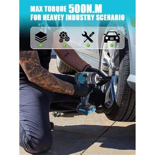 500N.m Brushless Electric Wrench Cordless Impact Wrench