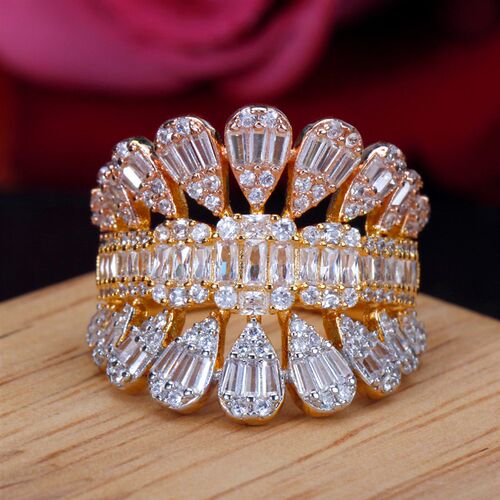 New rendy Big CZ Rings Statement Rings for Women Cubic Zirco