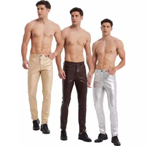 Shilin Autumn And Winter New Leather Pants Mens Large Size
