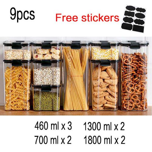 Food Storage Kitchen Container Plastic Box Jars for Bulk Cer