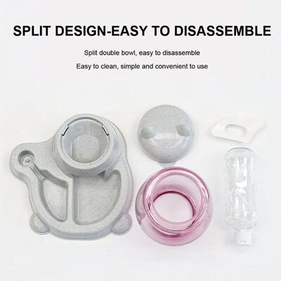 2 IN 1 Cat Water And Food Feeder Dispenser Automatic Dog Cat