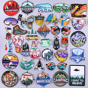 Outdoor Iron On Patches For Clothes Camp Embroidered Patches