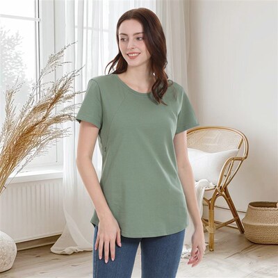 Pregnant Women Top Breastfeeding Clothes Wear Loose Short-sl