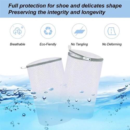 Shoe Washing Machine Bag Honeycomb Mesh Shoe Laundry Bag wit