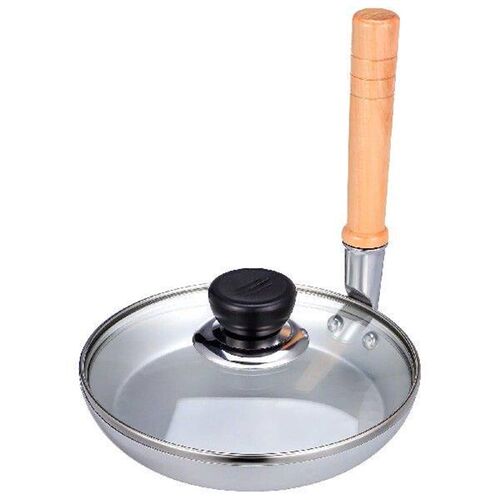17CM Japanese Wooden Handle Non Stick Frying Pan for