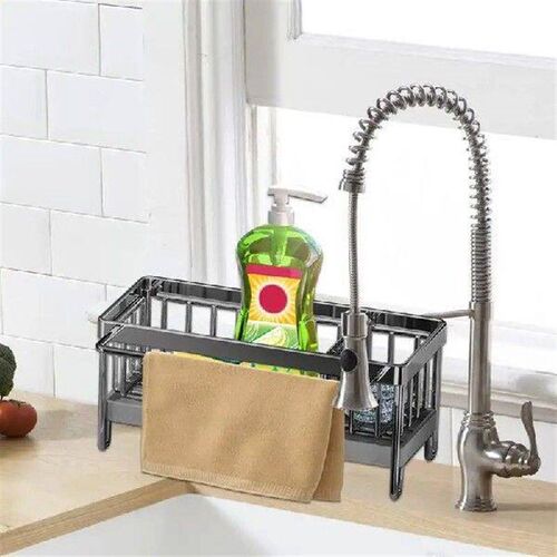 Sink Drying Rack Kitchen Brush Holder Rack Sponge Draining