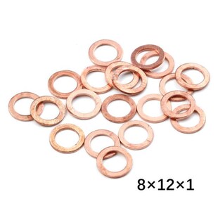 Copper Washer Sealing 20pcs Gasket Solid Ring Flat