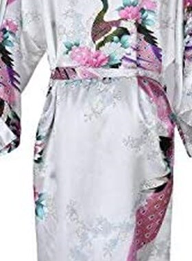 Silk Satin Wedding Bride Bridesmaid Robe Floral Bathrobe Sho