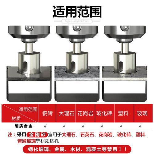 10Pcs/Set Diamond Holesaw Cutter Drill Bits Tool 6mm Hole Sa