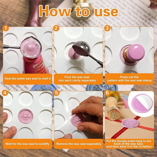 Silicone Pad/Wax Stamp Pad 4 Pore Wax Seal Stamp Mold Silico