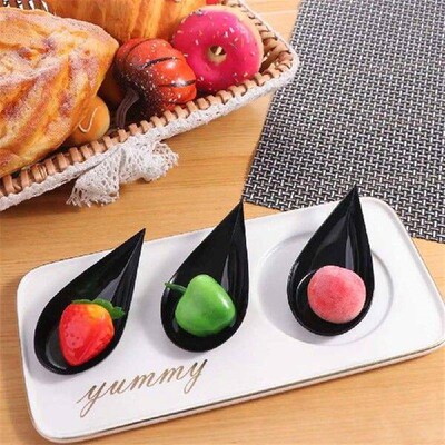 10Pcs Tableware Unbreakable Drop Appetizer Plates Plastic