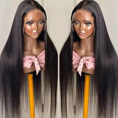 250 Density 30 40 Inch Bone Straight 13x6 HD Transparent Lac
