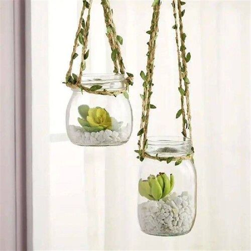 DIY Jute Rope Artificial Leaves Rope Green Leaves 10M Hemp