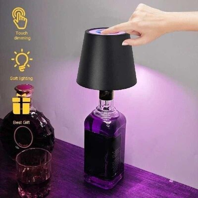 2Pcs Metal Dimmable Bottle Lamp 2000mAh Rechargeable