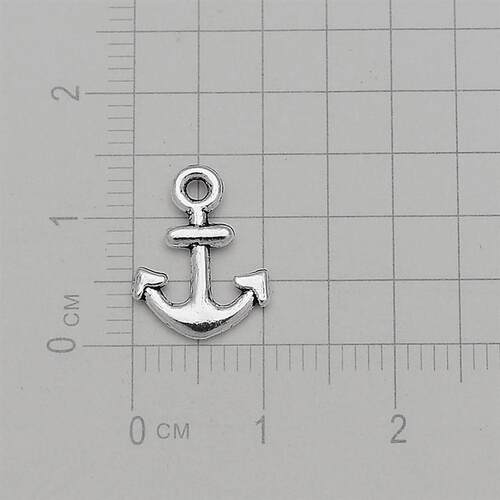 Marine Pendant Antique Silver Plated Mini Anchor Charms For