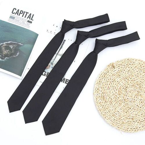 New Classic Black Ties for Men High Quality Women Neckties f