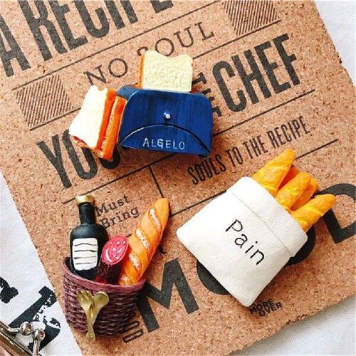 Cartoon Lovely Food Resin Bread Toy Egg Home Decoration