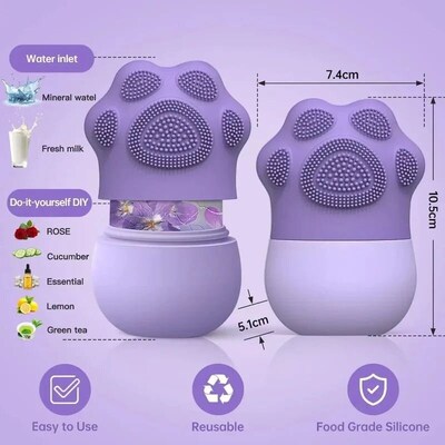 Silicone Ice Facial Roller Face Lifting Contouring Tools Ice