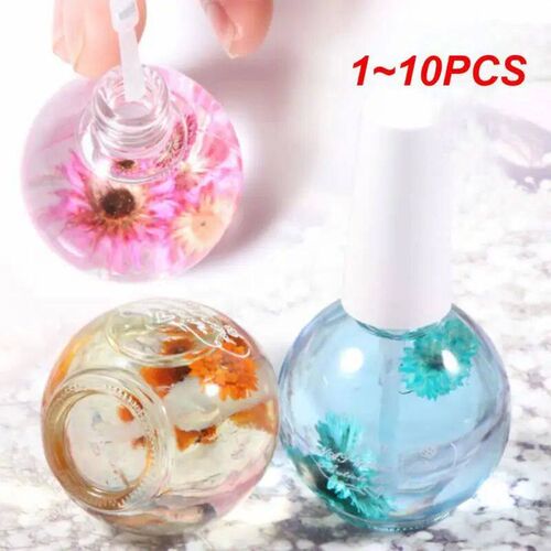 1~10PCS Bottle 15ml Nail Cuticle Oil Dried Flowers Softener