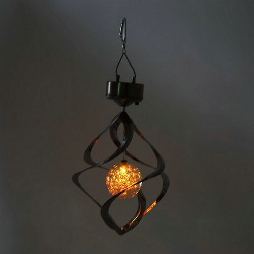 ICOCO Color Changing Solar Powered LED Wind Chimes Wind Spin