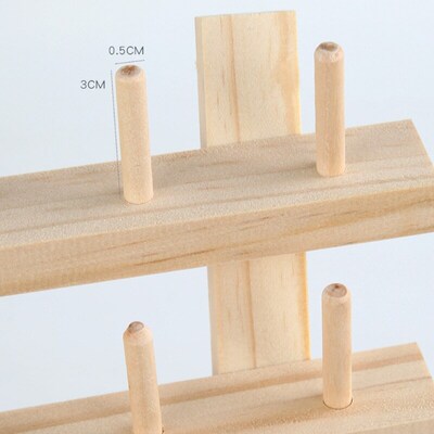 Foldable Wooden Thread Holder 30/80/120 Spools Sewing Embroi