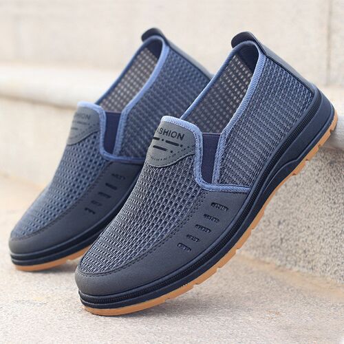 Men Casual Shoes Breathable Mesh Non-slip Super Light Flats