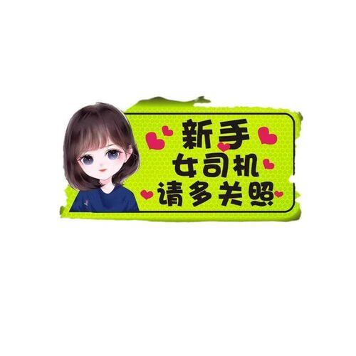 Intern Car Sticker - New Driver on the Road, Female Driver M